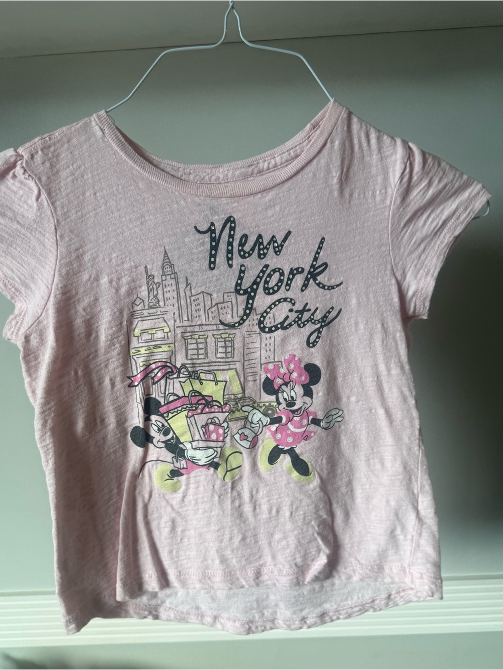 Disney Pink Minnie Mouse New York City Graphic Tee